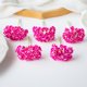 thumbnail image 1 of Xiao Hua Paquete de 5 ramos - Ramo artificial rosa oscuro, 11 x 7 cm, con tallos de plástico suaves y flexibles, aspecto natural, perfecto para decoración de fiestas y decoración de casas de campo., 1 of 3