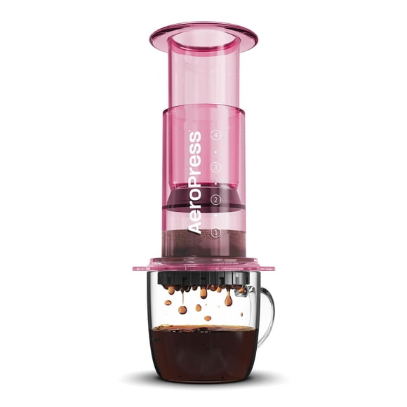 Coffee Press AeroPress Clear Pink Método de preparación 3 en 1