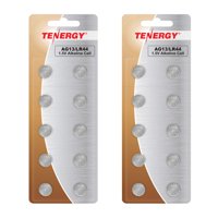 Batería Tenergy Lr44 1.5V, Paquete De 20 Unidades Para Relojes Y Aparatos Electrónicos