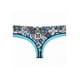 thumbnail image 1 of Bikini Calzón Tanga Reversible Tiro Alto Estampado Turquesa Xl, 1 of 3