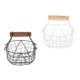 thumbnail image 1 of 2 Cestas De Frutas, Accesorios Para Fotos, Decoración Del Hogar, Mango De Madera, Blanco Y Negro, 1 of 5