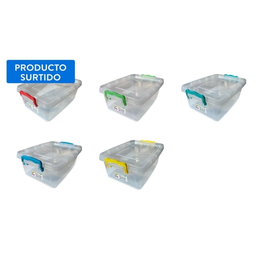 Wenco - Caja Organizadora Transparente 2.5l, Color Surtido
