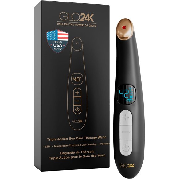 Masajeador de Ojos GLO24K Calentado para Bolsas y Líneas