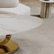 thumbnail image 3 of Modern Faux Marble Coffee Table, Sintered Stone Contemporary Tables with Stainless Steel Base, 3 of 3