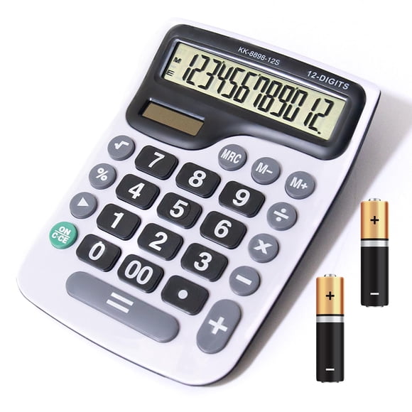 Calculadora YEBMoo YE8898 de 12 dígitos con pantalla LCD grande