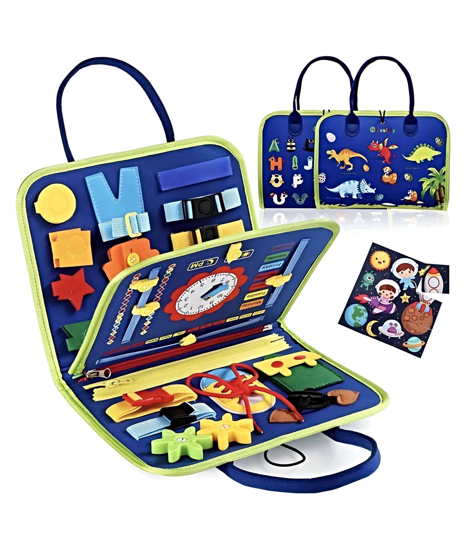 Bebesuni - Tablero Sensoriales Interactivo Montessori Juego Educativo Azul