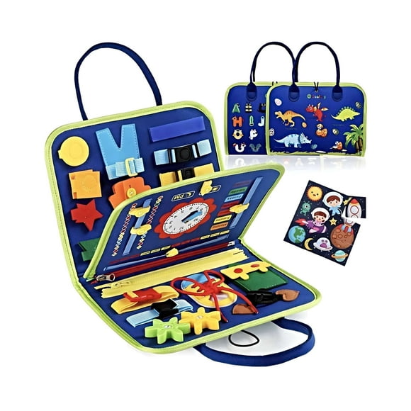 Tablero Sensoriales Interactivo Montessori Juego Educativo Azul