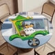 thumbnail image 5 of Hong Kong Phooey theme Fitted Round Tablecloths Elastic Edged Table Covers Waterproof Table Cloth For Kitchen Holiday Party Tables Decor 150cm, 5 of 6