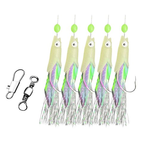 Ioensy - Señuelos De Pesca Luminosos, 5 Uds., Para Pesca En Mar, Caballa De Agua Salada, 20Mm X 9Mm