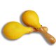 thumbnail image 1 of Maracas LP LP281 de plástico con mango de madera amarillas, 1 of 3