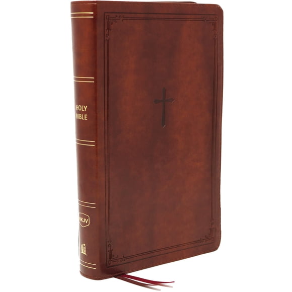 Biblia Harpercollins Nkjv De Tamaño Personal Con Letra Grande Color Marrón