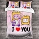 thumbnail image 1 of x2161 Bed Sheets Lankybox Foxy Boxy All Season Twin Bedding Set Twin Full Size Bed Set Aldult Kid Bedroom Duvetcover Sets 3-Piece Bedding Set (1 Duvet Cover + 2 Pillow Shams) nj2161, 1 of 5