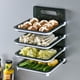 thumbnail image 1 of 1pc Foldable Side Dish Tray, Wall Mounted Kitchen Storage Rack, Vegetables Fruit Prepare Plate Hot Pot Dish Holder Tray Table Dish Organizer, Space Saver, Kitchen Accessories, 1 of 3