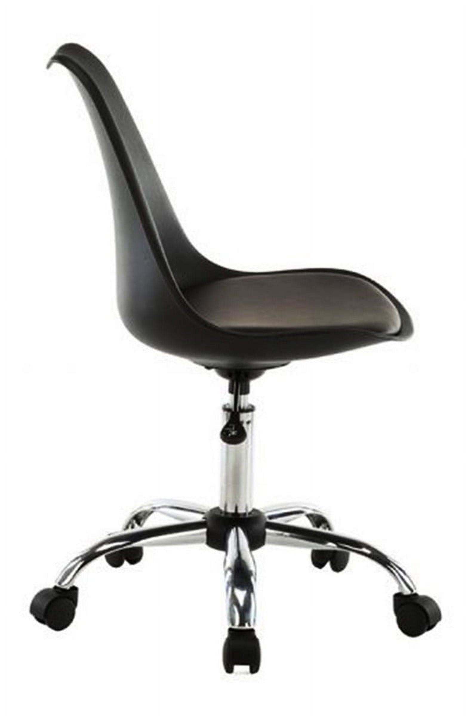 Habita2 Chile - Silla Pc De Escritorio Tulip Acolchada - Negro