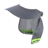 Magideal - Parasol Para Casco Con Tira Reflectante, Cómoda Sombra Para El Cuello, Solapa, Cubierta Protectora Para El Cuello, Ala Ancha Para Sombreros Para El So Gris