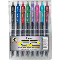 Bolígrafos De Gel Pilot G2 Premium, Recargables Y Retráctiles De 0,7 Mm, Paquete De 8