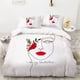 thumbnail image 1 of Nordic Simple Continuous Line Drawing King Queen Duvet Cover ArtPainting Bedding Set Abstract Stick Figure Polyester Quilt Cover, 1 of 5