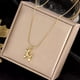 thumbnail image 3 of Collar Perrito De Globo - Acero Inoxidable Bañado En Oro 18k, 3 of 3