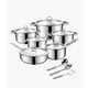 thumbnail image 1 of Bateria Cocina Cacerolas 15 Piezas Juego De Ollas Acero Inox Plateado, 1 of 4