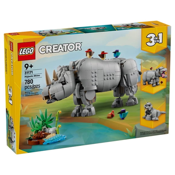 Lego Poderoso Rinoceronte Con Pájaros