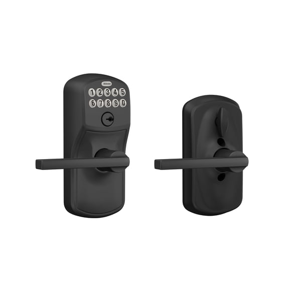 Entrada de teclado Schlage FE595 PLY 622 LAT Plymouth Matte Black