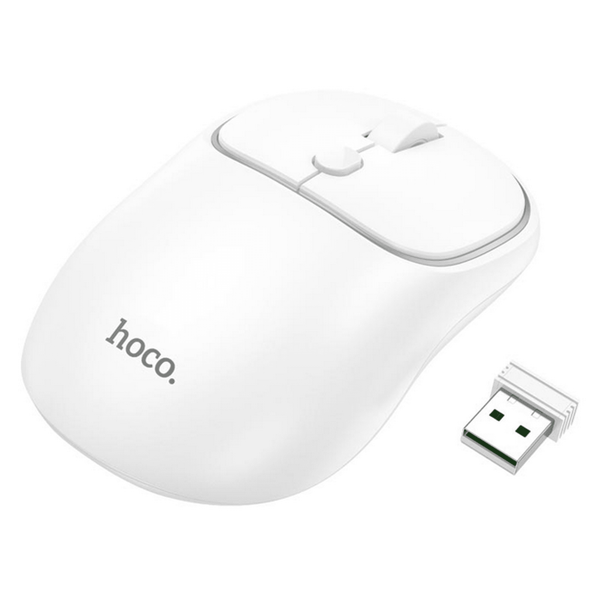 Hoco. - Mouse Inalámbrico De Doble Modo Usb Y Bluetooth Hoco Gm25 Blanco