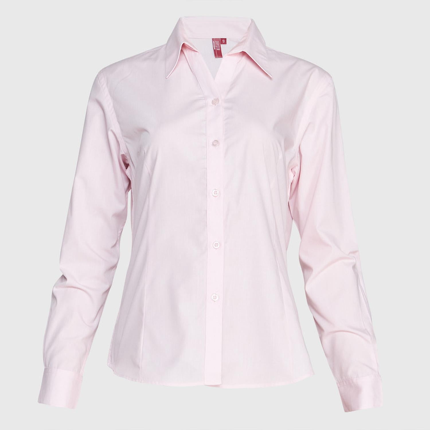 Jayson - Blusa Trevira Cuello V M/l Rosa Xl