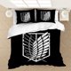 thumbnail image 1 of Anime Attack On Titan ed Bedding Set Duvet Covers Pillowcases Comforter Bedding Set Bedclothes Bed Linen(NO sheet), 1 of 5