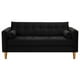 thumbnail image 1 of Sofa Retro 3c Felpa 04 Negro, 1 of 6
