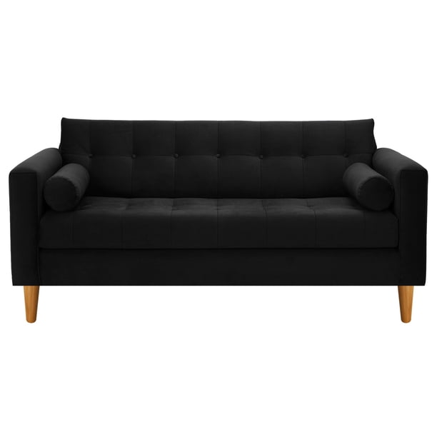 Sofa Retro 3c Felpa 04 Negro