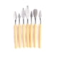thumbnail image 1 of 7pcs/set Cake Palette Knife For Baking Mini Oil Spatula Art Small Clay Tools For Decorating/Design Plastic Wooden Handle, 1 of 2