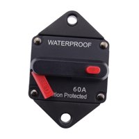 Magideal - Disyuntor Con Botón De Reinicio Manual Portafusibles Inversor De Fusible Resistente Al Agua Duradero De Alto Rendimiento Para Motor De Automóvil Rv 60A
