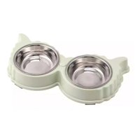 Defensor Forever - Plato De Plástico Doble Con Pocillos De Acero Inoxidable Verde