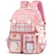 thumbnail image 1 of Preppy School Bag Student Backpack Nylon Cute Girl Backpack Badge Pendant Travel Bag, 1 of 3