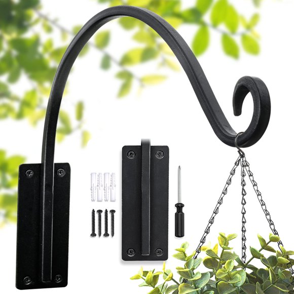 Soporte para colgar plantas Lifyzoon Heavy Duty, 16 pulgadas, hierro negro