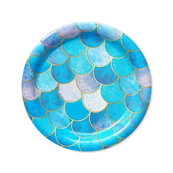 Platos de postre American Greetings Mermaid Supplies para fiestas
