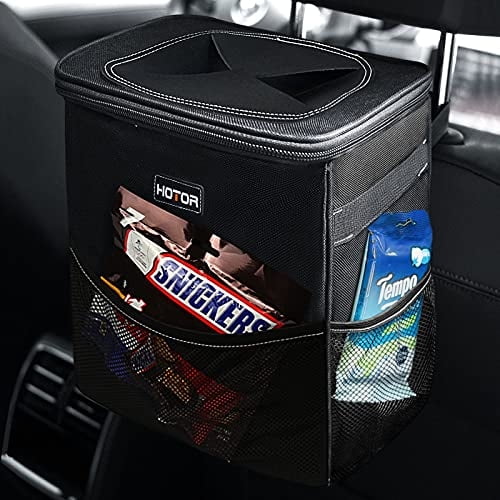 Bote De Basura Para Coche Hotor, 11,4 Litros, Capacidad Ultra Grande, Negro