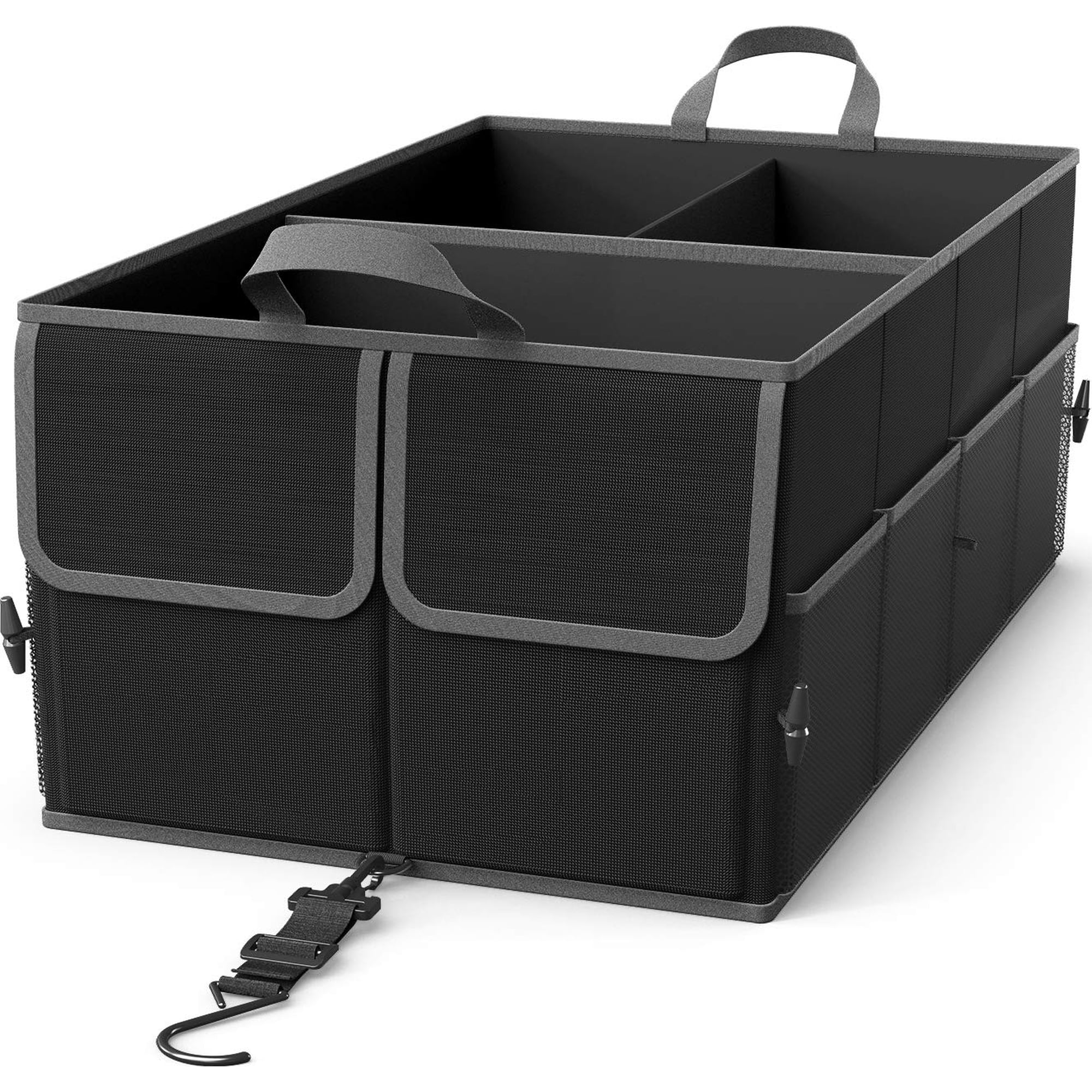 Organizador De Maletero De Coche Epauto Plegable Con 3 Compartimentos, Negro