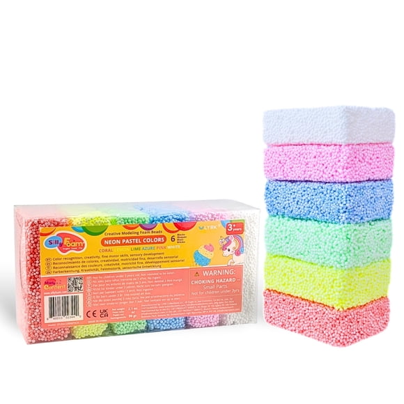 Espuma para modelar Silly Foam Creative Modeling Putty, 6 colores