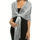 thumbnail image 1 of Sparkling Metallic Shawls Round Buckle Tassel Wraps Scarf For Evening Party Dresses Wedding Party, 1 of 3