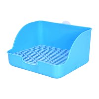 Magideal - Inodoro Para Conejos, Inodoro Para Mascotas, Rectangular, Fácil De Instalar, Bandeja Para Orinar, Rincón De Entrenamiento Para Ir Al Baño Para Hámster Azul