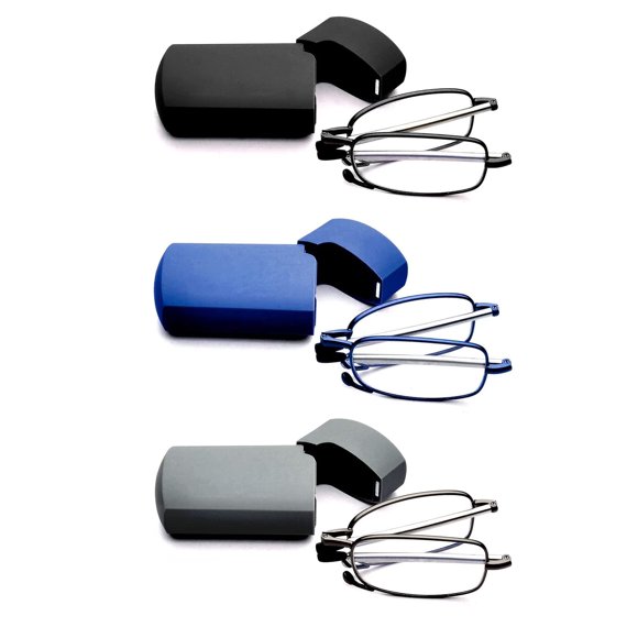 Gafas de Lectura GOOSEN Pack de 3 Plegables con Protección de Luz Azul