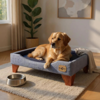 Bloccare - Cama De Mascotas - Talla L Extra (90X70 Cm) / Patas De Madera 11 Cm