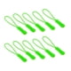 thumbnail image 2 of Deslizador plástico del tirador de la cremallera del cordón de tirón de la cremallera 10pcs para los bolsos de la ropa verdes, 2 of 3
