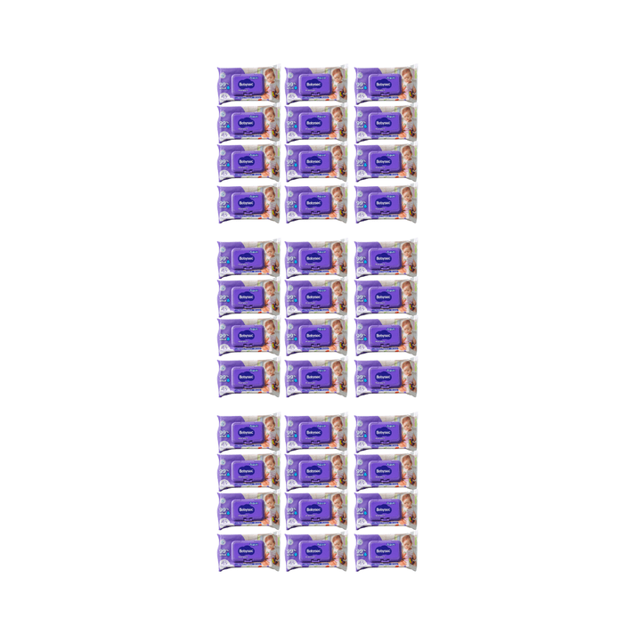 36 Paquetes Toallitas Humedas Babysec Hipoalergenicas Aloe Vera 1620 Unidades