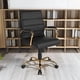 thumbnail image 5 of Silla de escritorio Flash Furniture Whitney con respaldo medio, cuero negro, 5 of 9