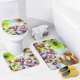 thumbnail image 4 of Plantas contra zombis-theme 4-Piece Shower Curtain Set with Rugs, Waterproof Bathroom Decor Set Includes Bath Mat, U-Shaped Rug, Toilet Lid Cover and Curtain with Hooks, 4 of 6