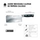 thumbnail image 2 of Cuchillo Hacha Kanka Profesional Acero Alemán Grabado Negro, 2 of 5
