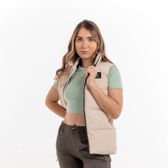 Parka Mujer Sin Manga Arenal Beige L