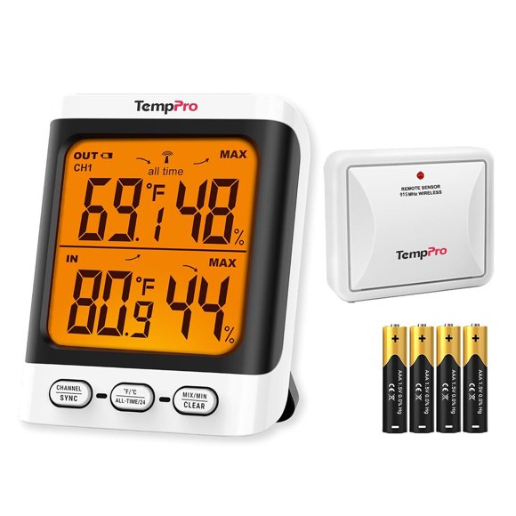 TempPro TempAir 500 FT Termómetro inalámbrico para interiores y exteriores